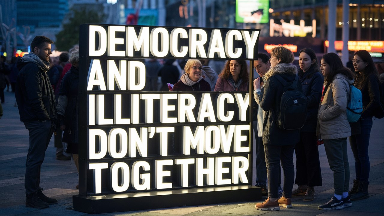 7. democracy and illiteracy don’t move together. 2019