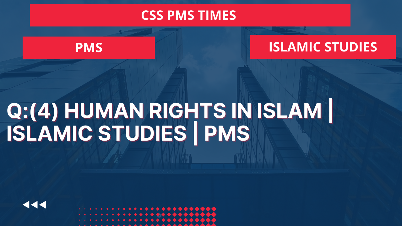 (4) human rights in islam